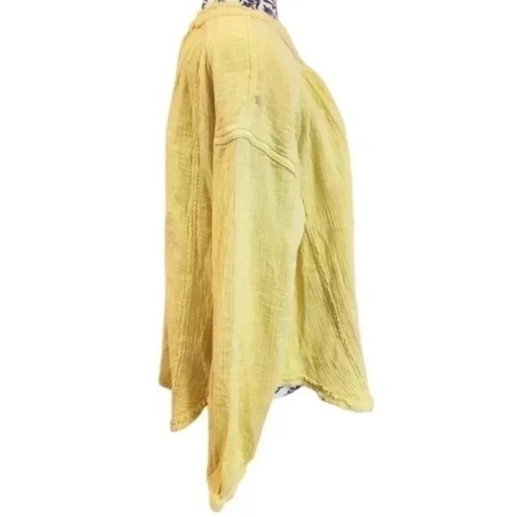FREE People We The Free Moving Mountains Shirt Cotton Gauze Oversized Women's M - Picture 6 of 14